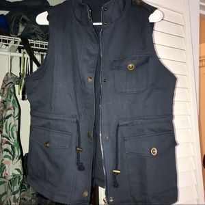 Large navy utility vest